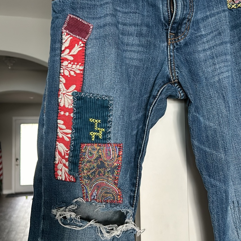 Cabi Capri Patchwork Jeans - image 4